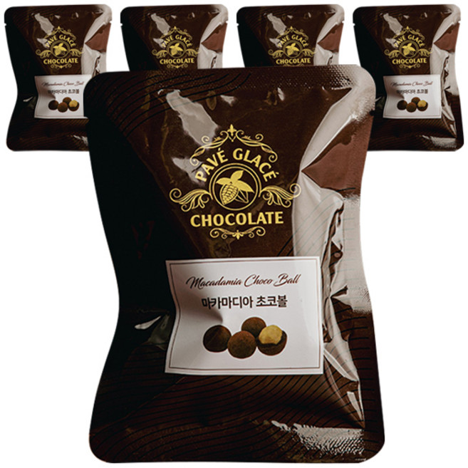 파베글라스 마카다미아 밀크 초코볼, 5개, 50g