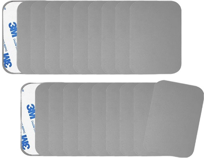 어반카 휴대폰 마그네틱 자석 접착식 스틸패치 사각 65 x 45 mm 10p, 20개, Silver
