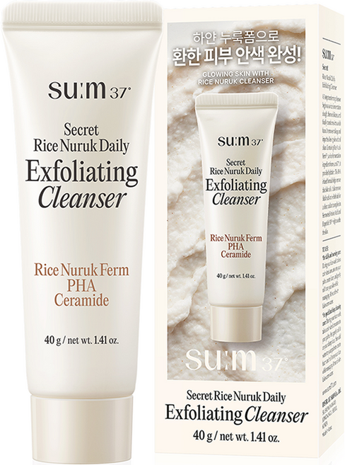 숨37도 시크릿 라이스 누룩 필링 투 폼 클렌저, 40g, 1개