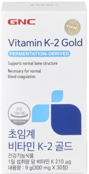 GNC 초임계 비타민 K2 골드, 30정, 1개