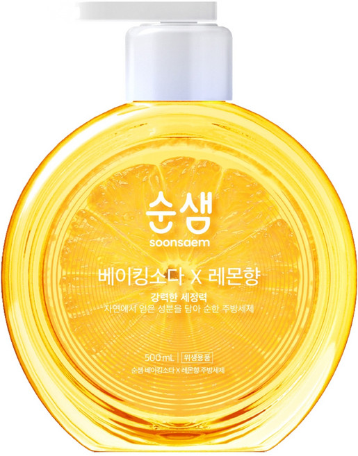 순샘 베이킹소다 레몬 주방세제, 500ml, 1개