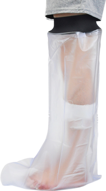 난리시스터즈 프리미엄 기브스 방수커버 종아리, 블랙, 1개