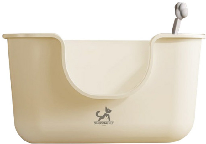 딩동펫 고양이 오버사이즈 오픈형 화장실, 밀크베이지, 1개