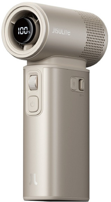 지수라이프 BLDC 100단 무선 미니 휴대용 선풍기, Handheld Fan Ultra 2, Champagne Brown