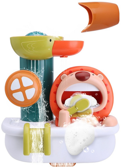 아이존 유아용 치카치카 사자 버블 목욕놀이완구, 혼합색상, 1개