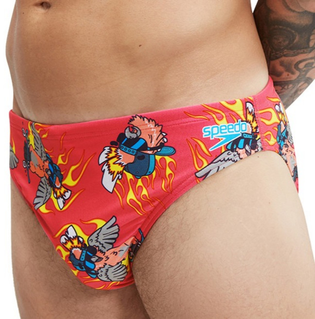 스피도 남성용 탄탄이 플라밍고 갈라 삼각 수영복 8-00354417160 5cm