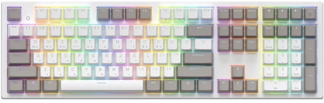 COX 엠프리스 RGB PBT 키보드 45g, White Gray, 무접점 - 쿠팡