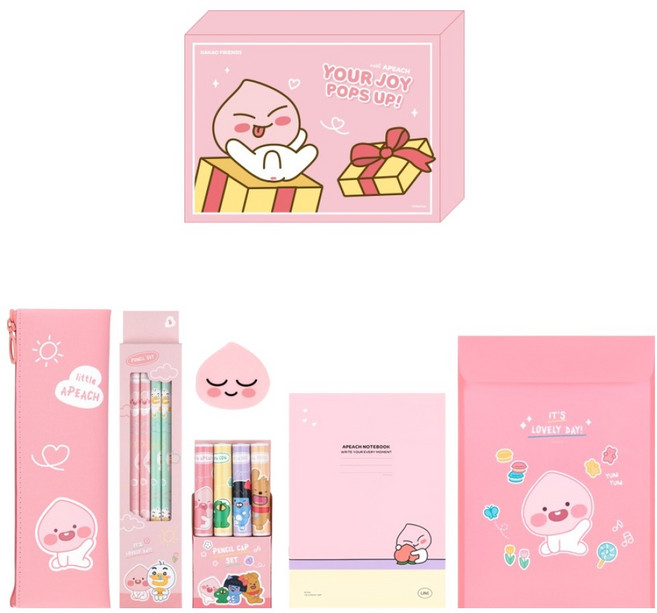 KAKAO FRIENDS 特別文具組, 屁桃, 1套