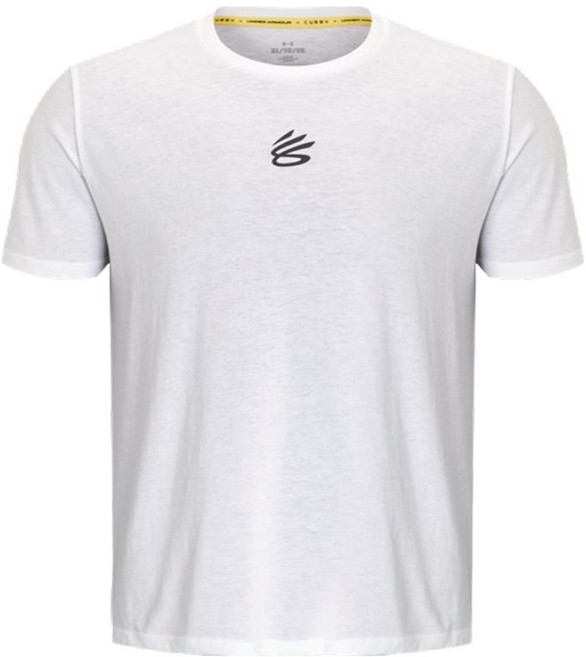 커리 언더아머 남성용 스몰 로고 숏 슬리브 1377545 100