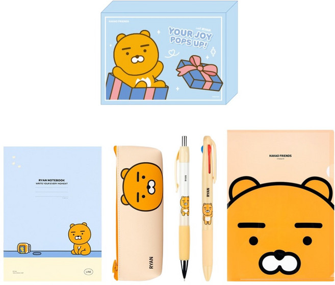 카카오프렌즈 베스트 문구세트, 라이언, 1세트