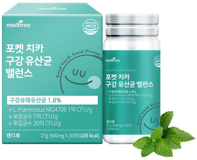 메디트리 포켓 치카 구강 유산균 밸런스, 30정, 1개