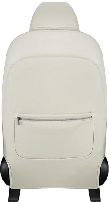 메이튼 제네시스 GV70 가죽 포켓 시트백커버, 바닐라 베이지, 1개