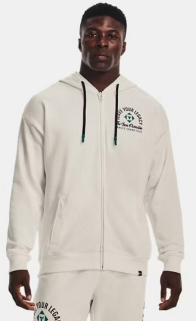 UNDER ARMOUR 安德瑪 男款 Project Rock 重磅毛圈布全拉鍊外套 1377436-130