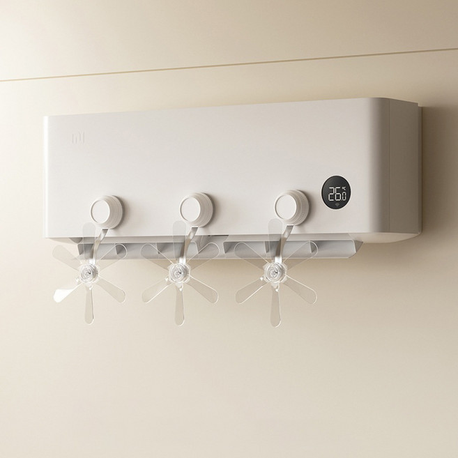 에르보 흡착식 에어컨 순환 바람 팬 화이트 투명, 3개