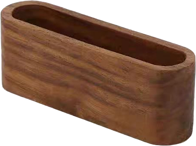 힘룸 다용도 명함꽂이 블랙 호두나무, 1개, 1단