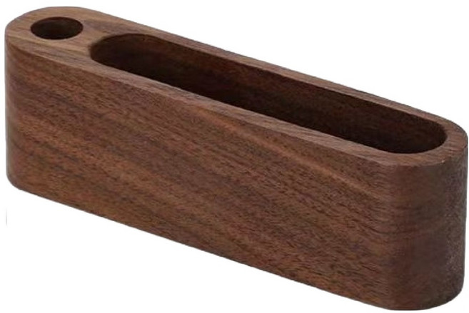 힘룸 다용도 명함꽂이 블랙 호두나무 펜홀더, 1개, 1단