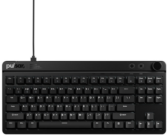 펄사 XBOARD MS 게이밍 유선 텐키리스 키보드, 블랙, R-R-Apx-XBMS01, 적축