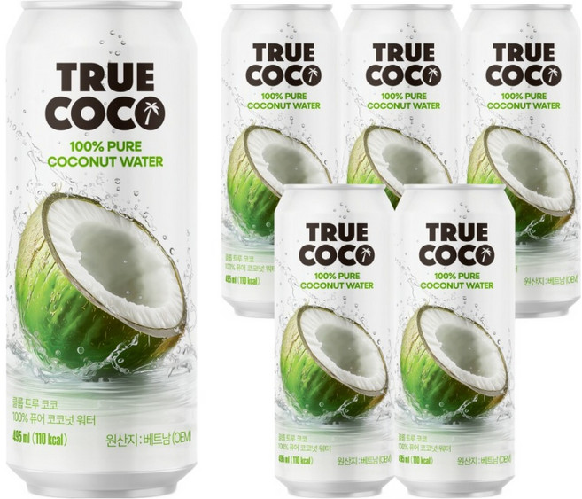 클룹 트루 코코 퓨어 코코넛워터, 495ml, 6개