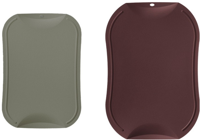 도블레 특허받은 칼집나지 않는 항균 도마 2종 세트, 카키, 버건디, 1세트