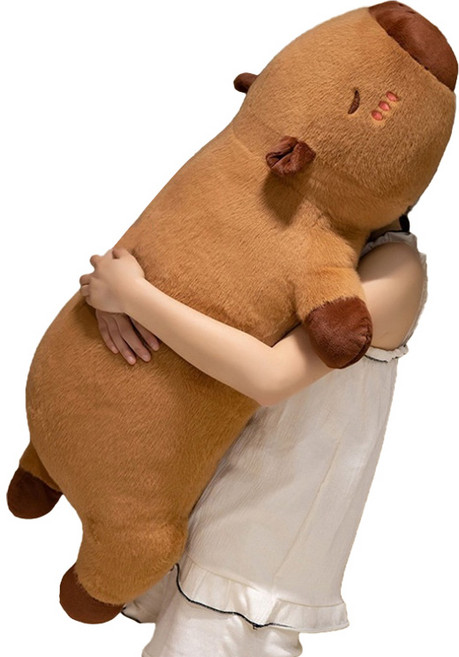 마리포레 카피바라 인형 베개 바디필로우, 브라운