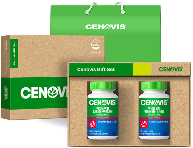 세노비스 여성용 멀티비타민미네랄 2p + 쇼핑백 세트, 1세트, 120정