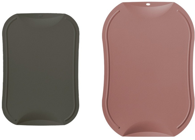 도블레 특허받은 칼집나지 않는 항균 도마 2종 세트, 차콜 , 말린장미, 1세트