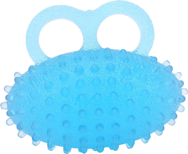 AHOYE TPR刺激手掌握力球, 1個, 透明藍