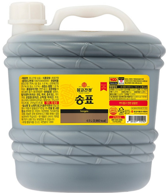 송표 몽고간장, 4.5L, 1개