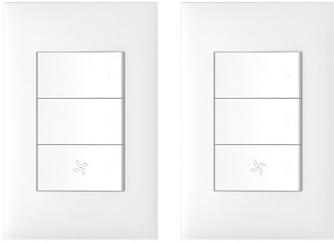 르그랑 아펠라 Simple 3구 스위치 하단 FAN 화이트, 2개