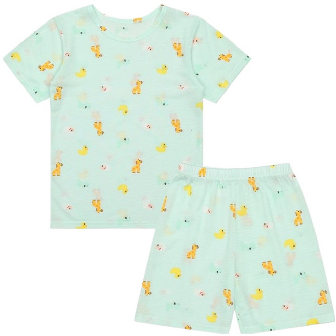pancoat 兒童款 Mix Popduck 人造絲五分居家服上下套裝 PKTIPLW07A