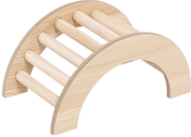 랜보어 햄스터 징검다리 사다리 놀이터 S, 우드, 1개
