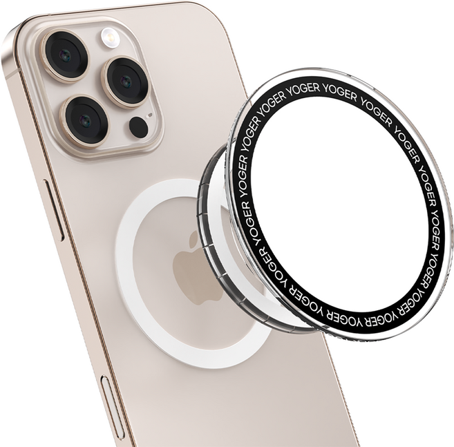 요거 괴물자력 맥세이프 스마트 톡 홀더 써클라인 마그네틱 거치대, 1개, 화이트라벨(L)