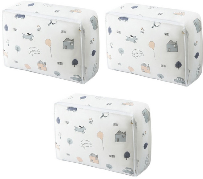 리빙공감 생활방수 의류 이불 수납 보관함, 행복한집, 3개