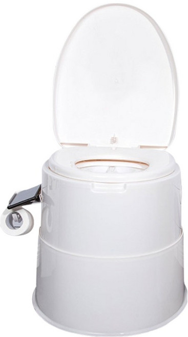 마메 휴대용 이동식 분리형 노인용 좌변기, 화이트, 1개