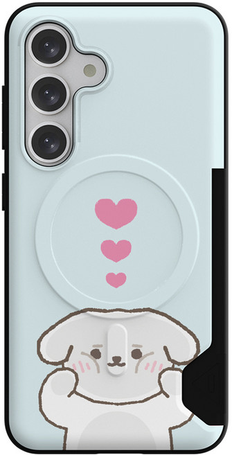 웨이브스튜디오 모찌친구들 맥세이프 투 카드 슬라이드 범퍼 휴대폰 케이스