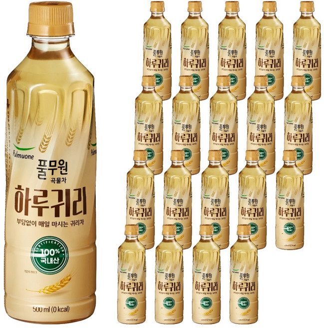 풀무원샘물 하루귀리 곡물차, 500ml, 20개