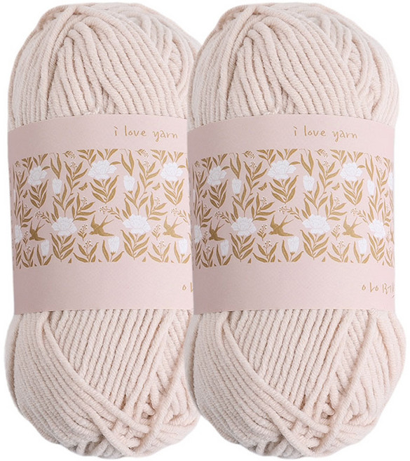 청송뜨개실 아이러브얀 뜨개실, 03 크림베이지, 2개