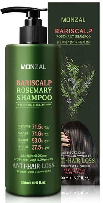 몽잘 바리스칼프 샴푸 로즈마리향, 500ml, 1개 - 쿠팡