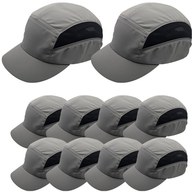 DONGMYUNG 透氣安全DM輕便工作帽, 10個, 灰色