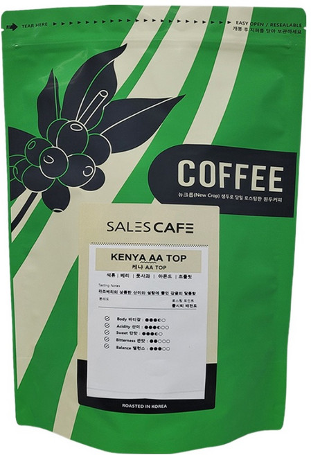세일즈카페 케냐 AA TOP 원두커피, 1kg, 1개, 더치