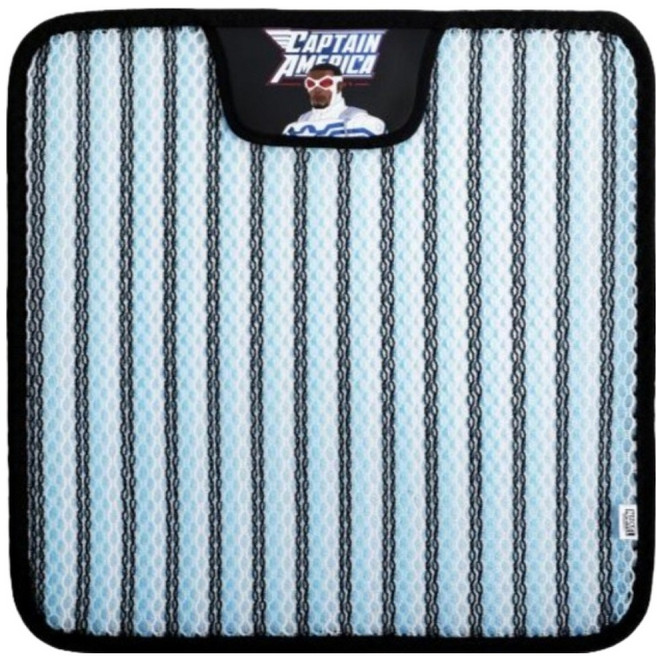 카이프 세경카이프 마블 캐릭터 뉴쿨썸 3D 통풍 1인 방석, 캡틴아메리카, 1개