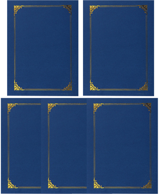 DGRM 고품격 금박 상장케이스 A4, 네이비, 5개