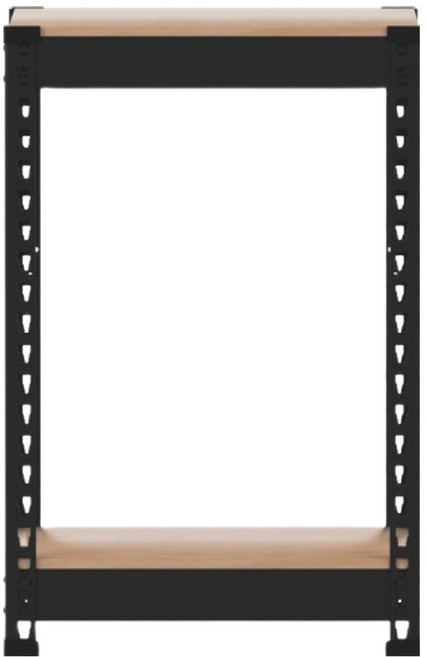 스피드랙 무볼트 조립식 철제 앵글 선반, 블랙, 2단