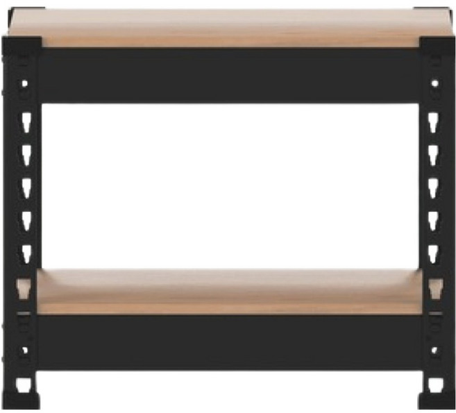 스피드랙 국내 제조 무볼트 조립식 철제 앵글 선반, 블랙, 2단