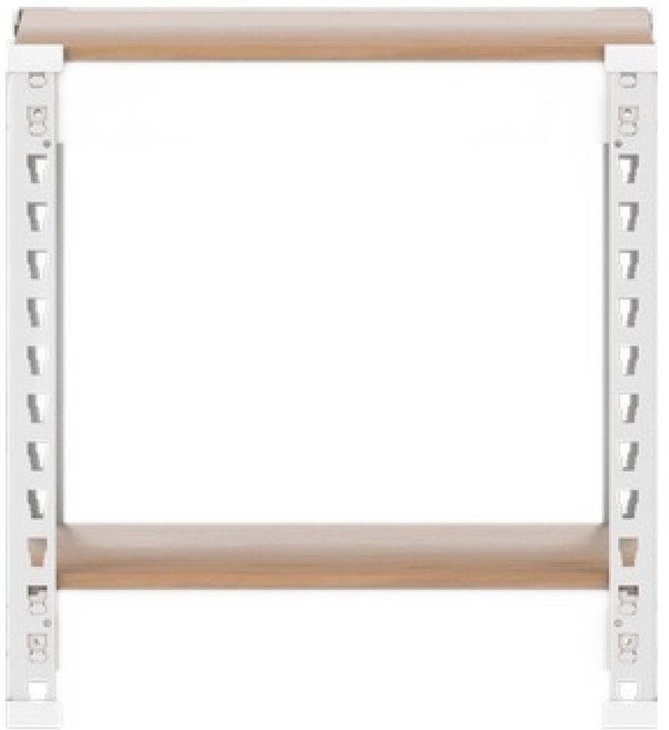 스피드랙 국내 제조 무볼트 조립식 철제 앵글 선반, 화이트, 2단