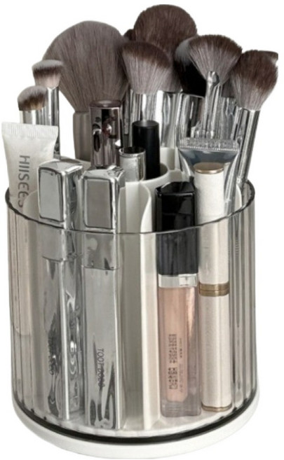 캐시리치 회전 펜꽂이 데스크 오거나이저 12 x 10 cm, 화이트, 1개