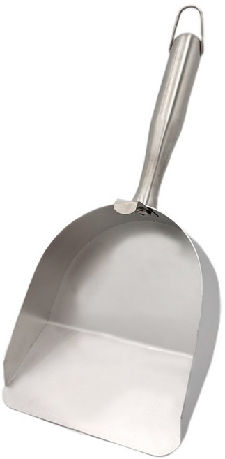 둥둥펫 고양이 깔끔 스테인레스 전체갈이 모래삽 걸이형, 실버, 1개