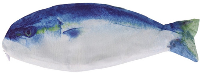 아트조이 리얼 생선 필통, 은빛, 1개