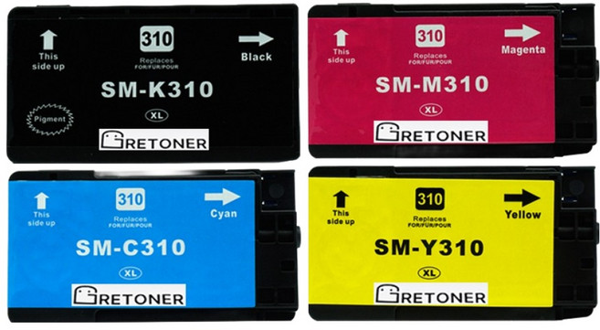 INK-K310 / C310 / M310 / Y310 호환 잉크 카트리지 4종 세트, 검정, 파랑, 빨강, 노랑, 1개