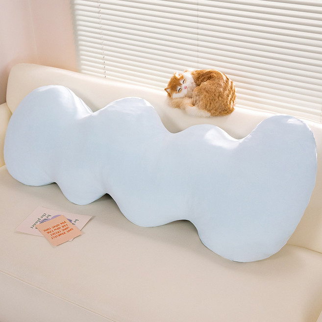 다다랜드 냉감 꽈배기 바디필로우, 블루